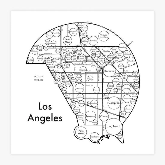 Load image into Gallery viewer, Los Angeles Letterpress Print by Archie&amp;#39;s Press

