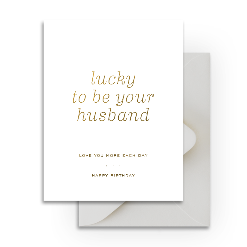 Lucky Husband Birthday Card-Read Between The Lines®
