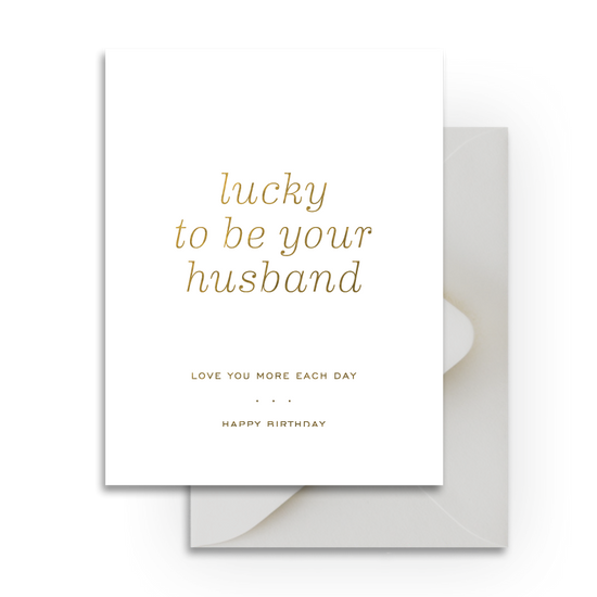 Lucky Husband Birthday Card-Read Between The Lines®