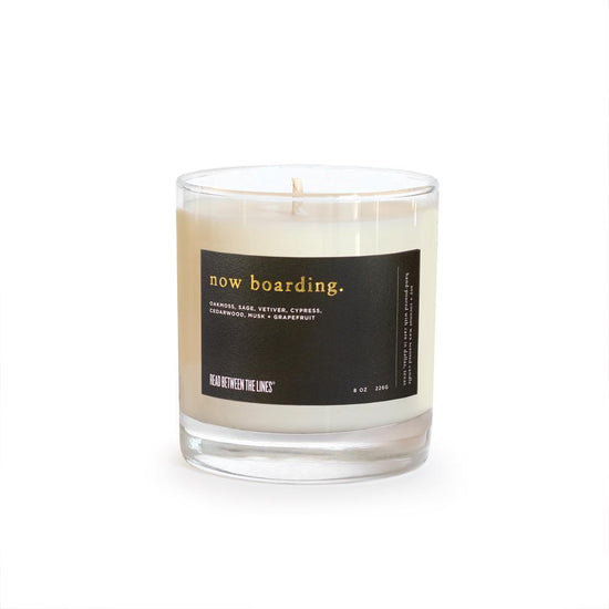 Now Boarding Candle-Read Between The Lines®