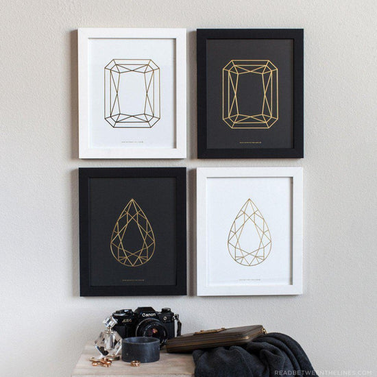 Pear Cut Gem Print-Read Between The Lines®