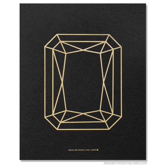 Radiant Cut Gem Print-Read Between The Lines®