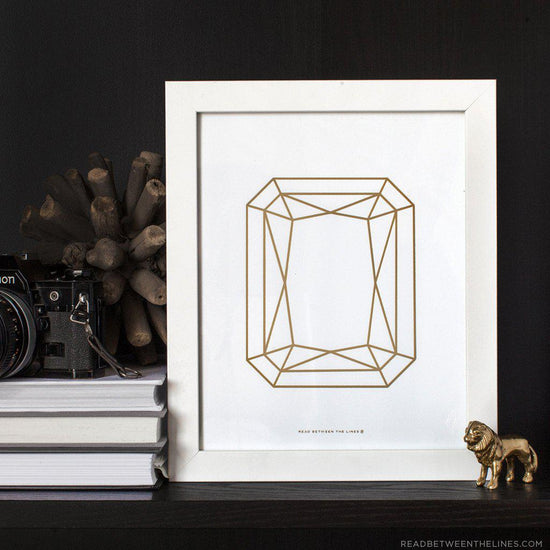 Radiant Cut Gem Print-Read Between The Lines®