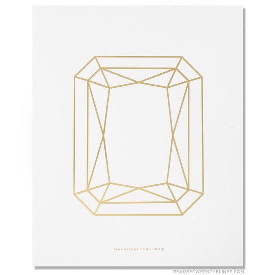 Radiant Cut Gem Print-Read Between The Lines®