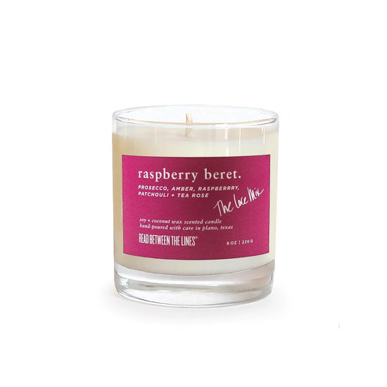 Raspberry Beret Candle by Read Between The Lines® 