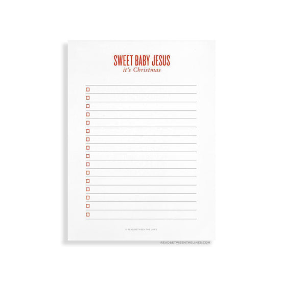 Sweet Baby Jesus Notepad-Read Between The Lines®