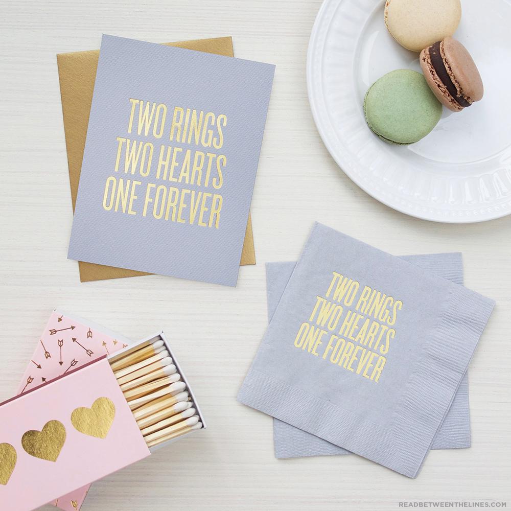 Two Rings Cocktail Napkins-Read Between The Lines®