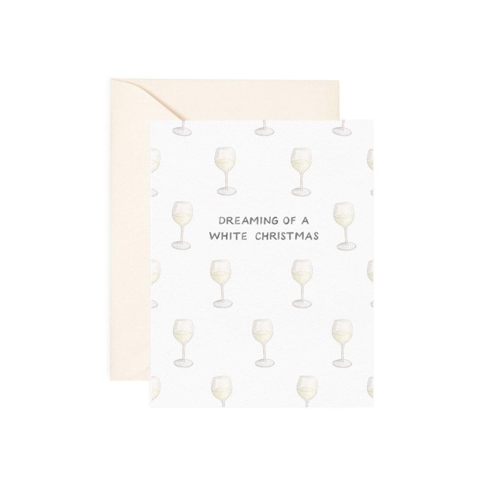 White Wine Christmas Card-Read Between The Lines®